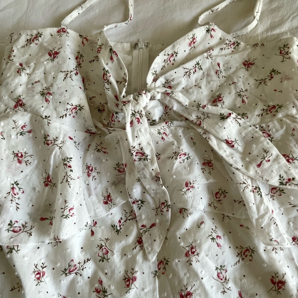 Franco White Cotton Romper Large - Picture 4 of 8